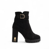 Europeon Union Women Black Chamois Half Boot #3305